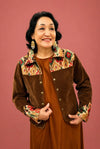 Brown Quilted Short Jacket