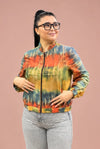 Multicolored Watercolor Stripe Cotton Shirt