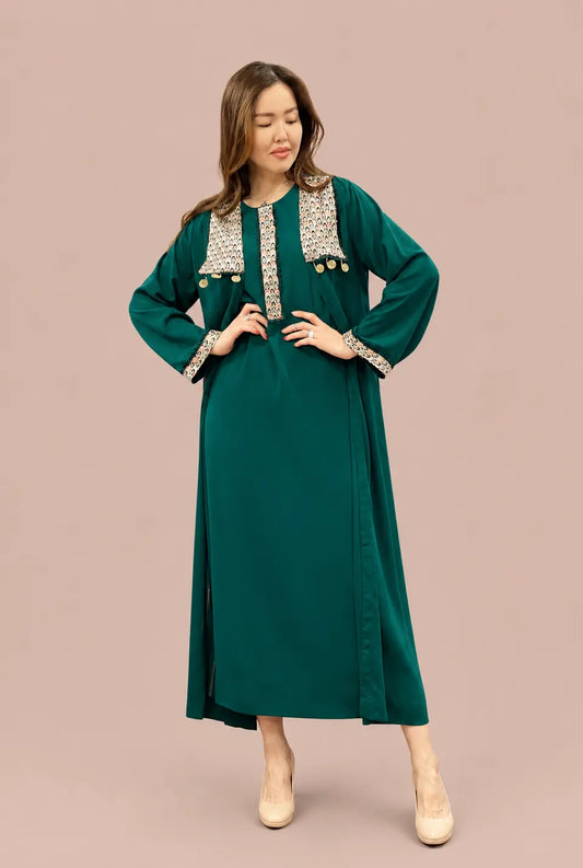 Emerald Green Georgette Dress