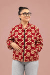 Rust Brown Floral Cotton Shirt