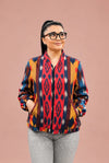 Multicolored Ikat Stripe Cotton Shirt